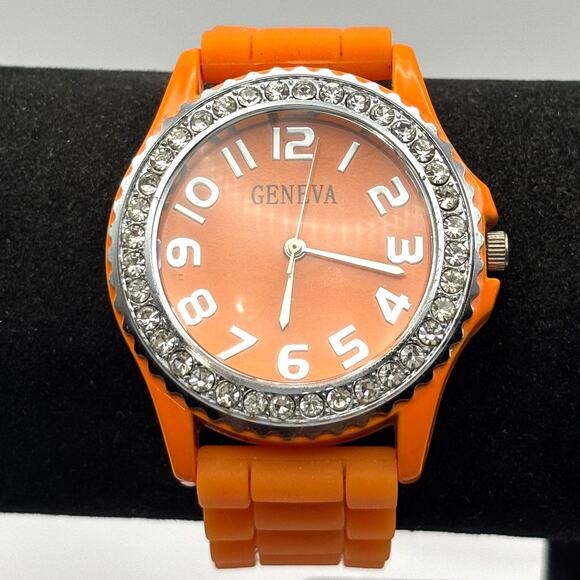 Silver & Orange Men's Watch - Picture 2 of 3